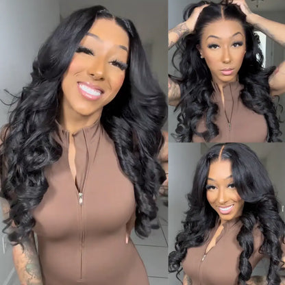🔥Final 4 Hours: 50%OFF🔥Body Wave 13x6 Lace Frontal Wig Human Hair Pre Plucked Pre Bleached 180% Density Beginner Friendly