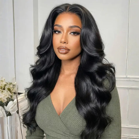 🔥Final 3 Hours: 50%OFF🔥Body Wave 13x6 Lace Frontal Wig Human Hair Pre Plucked Pre Bleached 180% Density Beginner Friendly